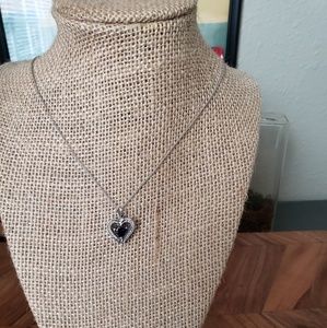 Sterling silver blue heart pendant